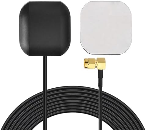 Bingfu Vehicle GPS Navigation Antenna Active GPS Antenna with Fakra C Right Angle Connector Compatible with Car Truck GPS Navigation Receiver System Factory DVD Stereo Head Unit