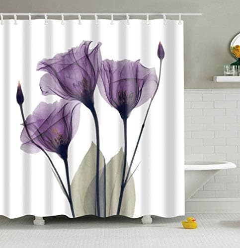 Mantto Canadian Smoky Mountain Cliff Outdoor Idyllic Photo Art Shower Curtain, National Parks Home Decor Curtain, Waterproof Polyester Fabric Bathroom Shower Curtain with Hooks 72" x 72"