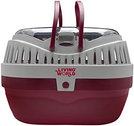 Living World 60888 Pet Carrier, Red/Grey, Large