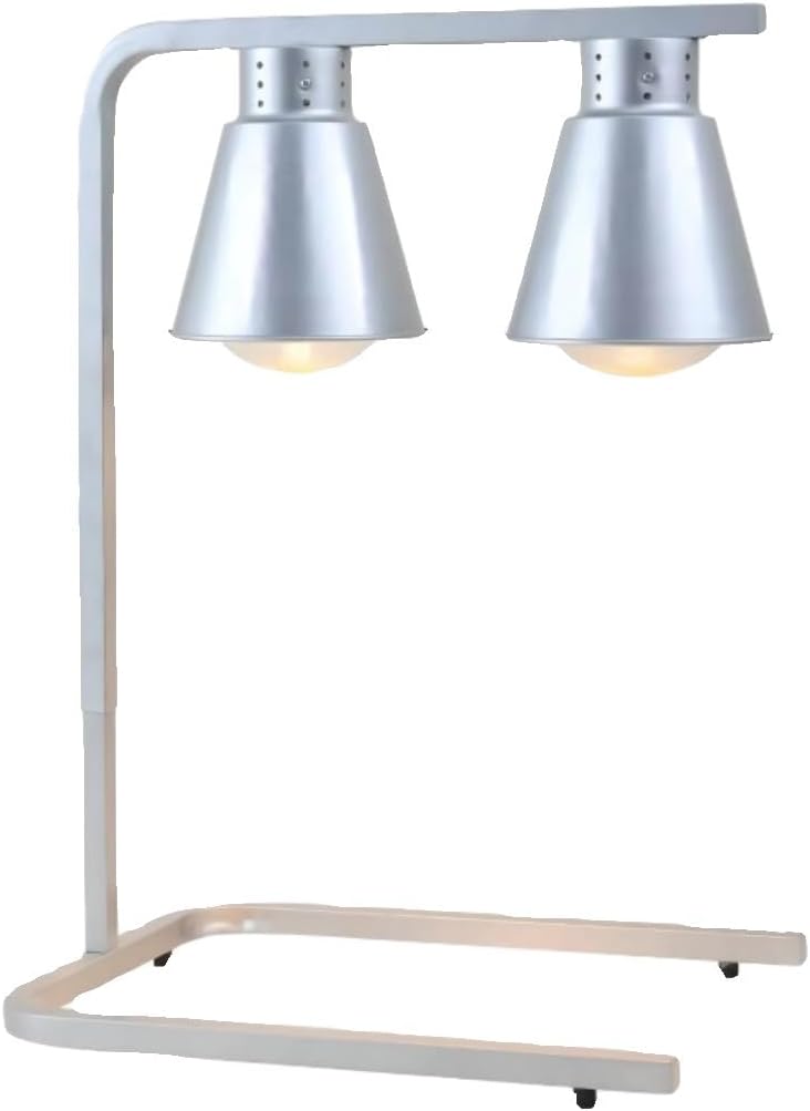 Food Heat Lamp Commercial Food Warmer Lamp Buffet Food Heat Lamp (Silver)