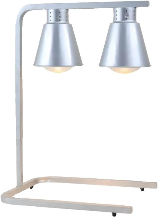Food Heat Lamp Commercial Food Warmer Lamp Buffet Food Heat Lamp (Silver) - PuriLite