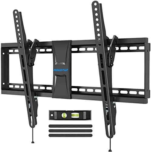 MOUNTUP UL Listed TV Wall Mount, Tilting TV Mount Bracket for Most 37-82 Inch Flat Screen/Curved Low Profile Wall Mount Saving Space Max VESA 600x400 mm Hold up to 99 lbs Fit 16" 18" 24" Stud MU0008
