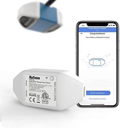 Refoss Smart Wi-Fi Garage Door Opener, APP Control, Compatible with Alexa, Google Assistant, ๐ก๐ผ ๐๐๐ฏ Needed