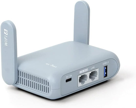 GL.iNet GL-MT3000 (Beryl AX) Pocket-Sized Wi-Fi 6 Wireless Router WiFi, Travel WiFi Router, Portable Internet Router & Wireless Access Point, VPN router for Public WiFi/Business/Moblie/RV/Cruise/Plane