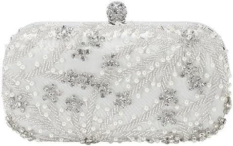 DTGN Evening Bags Clutch Purses for Women Formal, Bridal Purses Rhinestone Handbags Shoulder Bag with Chain Sparkly