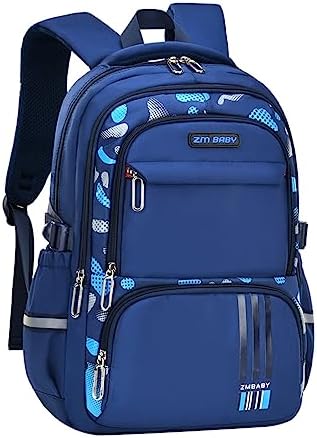 Blue-Camouflage Backpacks for Boys School Elementary, Camouflage Boys School Bags Capacity Bookbags