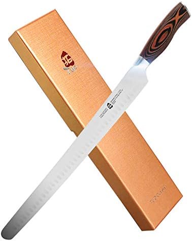 TUO Boning Knife - Razor Sharp Fillet Knife - High Carbon German Stainless Steel Kitchen Cutlery - Pakkawood Handle - Luxurious Gift Box Included - 7 inch - Fiery Phoenix Series