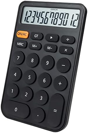 VEWINGL Mechanical Switch Calculator, 12 Digit Large LCD Display and Buttons, Great for Everyday Life and Basic Office Work, with Battery