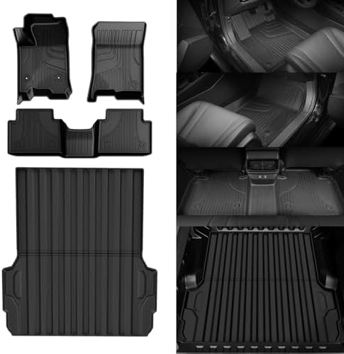 AOMSAZTO Floor Mats & Trunk Mat for 2024 2025 Chevy Equinox EV (Non Fuel),TPE All Weather Protection 2 Rows Car Floor Liners with Cargo Liner for Chevrolet Equinox EV (Non Fuel)
