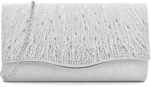 Formal Clutch Purses for Women Evening, Cocktail Clutch Bags Sparkling Shoulder Envelope Party Handbags