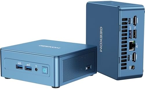 GEEKOM IT12 Mini PC(3-Year Quality Support) with 12th Gen Intel i9-12900HK, NUC 12 Mini Desktop(Up to 5GHz), 32GB DDR4& 1TB M.2 2280 NVMe Gen4*4 SSD, Win11 Pro, 8K/Quad Display/USB4/WiFi 6E/BT5.2