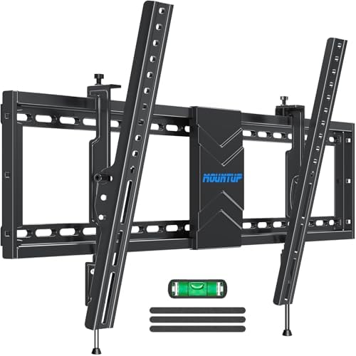 MOUNTUP UL Listed TV Wall Mount, Tilting TV Bracket for Most 26-60 Inch LED LCD OLED Flat/Curved TVs, Low Profile TV Mount Save Spacing - Fits 12" to 16" Stud, Max VESA 400x400mm up to 99 LBS, MU0007