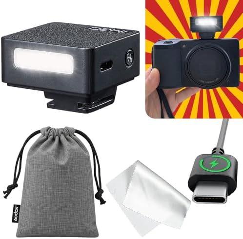 Godox Flash Godox iM20 Camera Flash - godox iM20 Mini Flash Manual 440 Full-Power Flashes/3s Recycle/5 Power Levels, Camera Flash for Sony zve10/Sony zv1/Sony a7iii/Ricoh gr3/Fujifilm f1 etc. (Black)