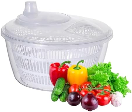 Lettuce Spinner - Fruit Washer Spinner | Lettuce Cleaner Spinner Large Salad Spinner, Fruit Washer Spinner Vegetable Dryer, Salad Spinner Lettuce Dryer Fruit Washer for Safe and Practical
