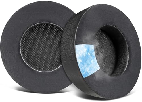 SOULWIT Cooling Gel Ear Pads Replacement for Corsair Virtuoso RGB Wireless XT SE Gaming Headset, Earpads Cushions with High-Density Noise Isolation Foam, Added Thickness - Black