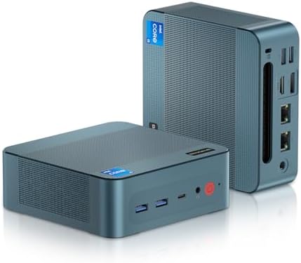 BOSGAME Mini PC Intel Core i5 12600H(12C/16T, up 4.5GHz), 32GB DDR4 RAM 512GB PCIe SSD, Mini Desktop Computers Dual LAN/4x USB3.2/WiFi6E/BT5.2/HDMI+DP+USB-C/4K Triple Display