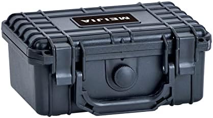 MEIJIA Portable All Weather Waterproof Protective Hard Case,Camera Case with Customizable Fit Foam, Fit use of Drones, Cameras, Equipments, 8.12"x6.56"x3.56" (Black)