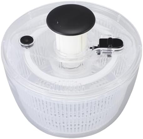 Luocute Salad Spinner, Large Capacity Transparent Fruit and Vegetable Washer Suitable for Kitchen (S 5.12x8.27in)