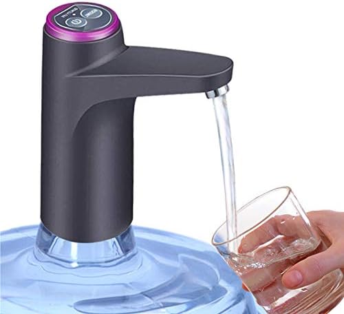 Cozy Blue Water Dispenser, Portable Water Bottle Pump for Universal 3, 4 and 5 Gallon with USB Electric Charging and Automatic Off Switch (Black)