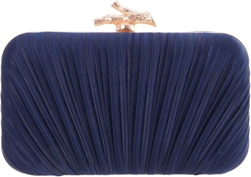 Clutch Purses for Women Evening Bag Pleated Clutch Bag with Chain Party Purses Handbag for Cocktail/Prom/Party/Wedding/Formal