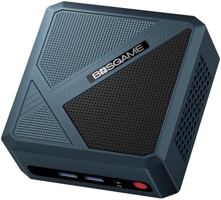 BOSGAME P4 Gaming Mini PC Ryzen 7 5700U 32GB RAM 1TB NVMe M.2 2280 SSD, 11-Pro OS Mini Computers, Micro PC 4K 60Hz Triple Display, HDMI+DP+Type-C, WiFi 6E, BT5.2, PD3.0, Dual 2.5GbE LAN