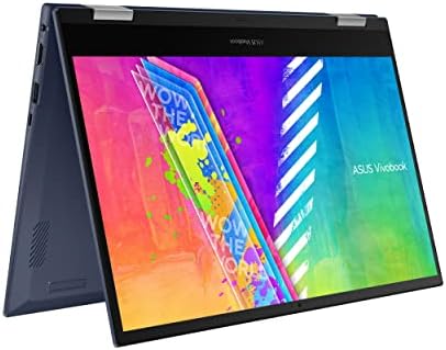 Asus VivoBook Go 14 Flip Thin and Light 2-in-1 Laptop, 14” HD Touch Display, Intel Celeron, 4GB RAM, 128GB eMMC, Windows 11 Home in S Mode + Microsoft 365 Personal 1-Year, J1401KA-AS01-CA