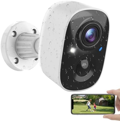 MaxiViz Wireless Camera Outdoor, Battery Powered Security Camera with 2K Color Night Vision, Outside Cameras with AI Motion Detection, 2-Way Talk, IP66 Weatherproof, SD/Cloud Storage, 2 Packs