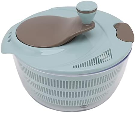 Haofy Plastic Salad Spinner Fast Mixing Salad Dehydrator for Kitchen, Spinners for Vegetables and Fruit (Blue)