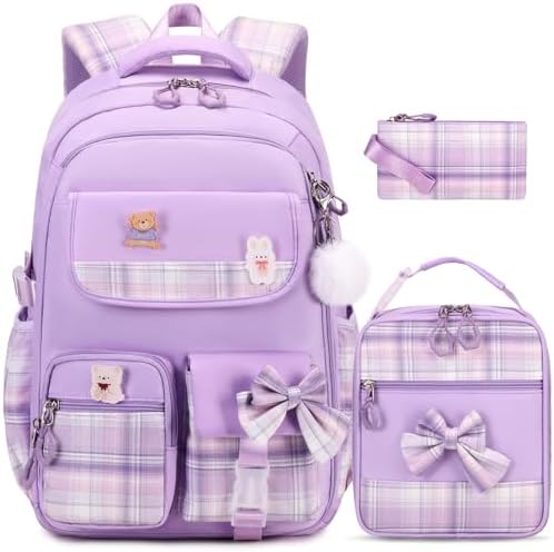 ACESAK Girls Backpack - 3PCS Backpack for Girls Cute School Backpacks for Girls Kindergarten