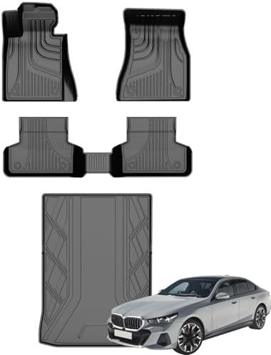 AOMSAZTO Floor Mats & Trunk Mat for 2024 2025 Chevy Equinox EV (Non Fuel),TPE All Weather Protection 2 Rows Car Floor Liners with Cargo Liner for Chevrolet Equinox EV (Non Fuel)