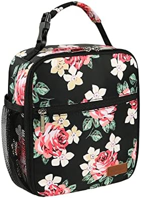 Lunch Box for Men Women Adults Small Lunch Bag for Office Work Picnic - Reusable Portable Lunchbox, Black