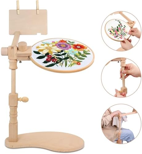 Purilite Select Adjustable Beech Wood Embroidery Hoop Stand