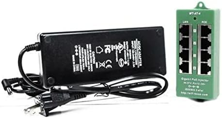 Purilite Select 8-Port Gigabit PoE Injector with 48V Power Supply – 60W Total Output for IP Phones, Cameras & Access Points