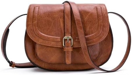 Crossbody Bags for Women Small Over the Shoulder Saddle Purses and Boho Cross body Handbags,Vegan Leather