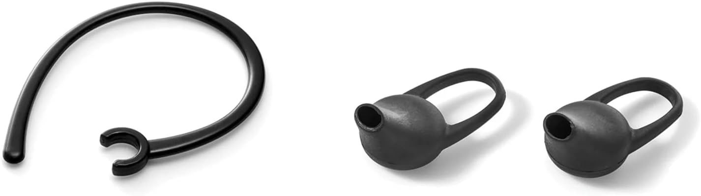 JVC Bluetooth Headset, Wireless Earbuds, Bluetooth 5.0, Long Battery Life (20 Hours), Work from Home, Telework, Compatible with HD Voice - HAC300B (Black)