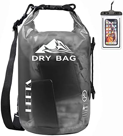 HEETA Dry Bag Waterproof for Women Men, 5L/10L/20L/30L/40L Roll Top Lightweight Dry Storage Bag Backpack with Phone Case for Travel Swimming Boating Kayaking Paddle Board Camping Beach Accessories