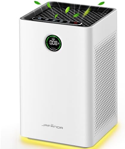 Jafända Air Purifiers for Home Large Room,Smart WiFi and Alexa Control, H13 True HEPA Filter Air Cleaner with Activated Carbon,22db, 1190 sq.ft, Remove Dust Pollen Smoke Odors