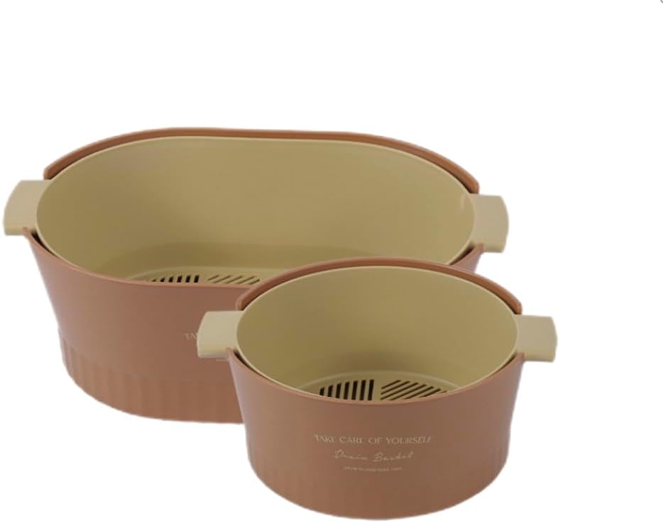 Kitchen Washbas Food Strainer Drain Basket Rotating Drainer Double-Layer Basin Vegetable Fruit Washing Strainer