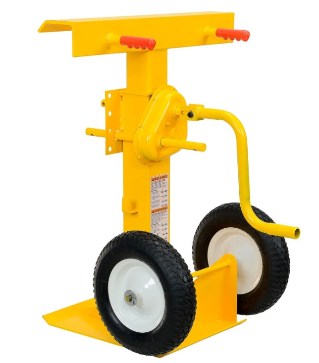 Global Industrial™ Hand Crank Trailer Stand, Semi-Pneumatic Wheels, 100,000 Lb. Static Cap.