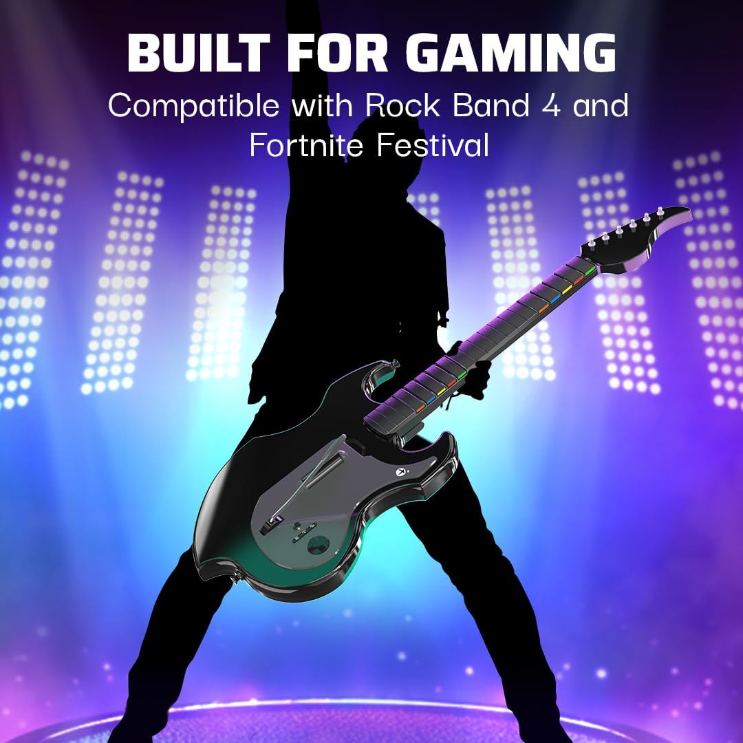 PDP RIFFMASTER Wireless Guitar Controller For Xbox Series X|S, Xbox One, & Windows 10/11 PC