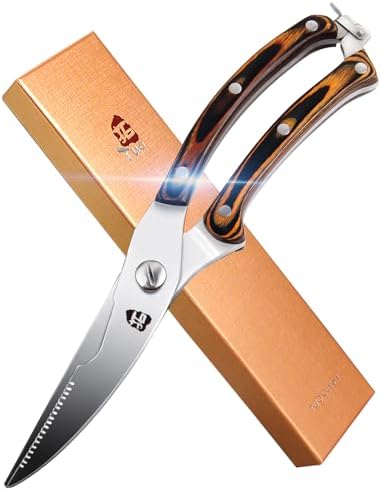 TUO Boning Knife - Razor Sharp Fillet Knife - High Carbon German Stainless Steel Kitchen Cutlery - Pakkawood Handle - Luxurious Gift Box Included - 7 inch - Fiery Phoenix Series - PuriLite