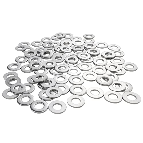Fajoeda M6 Flat Washers 120Pcs M6 304 Stainless Steel Flat Washer for Bolts Screws, M6 x 12 mm x 1.5 mm