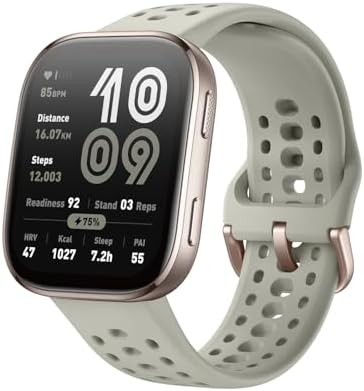 Amazfit Bip 6 Smart Watch 46mm, 14 Day Battery, 1.97" AMOLED Display, GPS & Free Maps, AI, Bluetooth Call & Text, Health, Fitness & Sleep Tracker, 140+ Workout Modes, 5 ATM Water-Resistance, Black