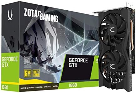 ZOTAC GeForce GTX 1660 6GB GDDR5 192-bit Gaming Graphics Card, Super Compact, ZT-T16600K-10M
