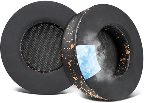 SOULWIT Cooling Gel Ear Pads Replacement for Corsair Virtuoso RGB Wireless XT SE Gaming Headset, Earpads Cushions with High-Density Noise Isolation Foam, Added Thickness - Black