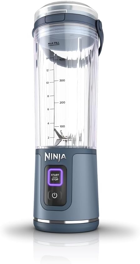 Ninja Blast Portable Blender, Cordless, 18oz. Vessel, Personal Blender for Shakes & Smoothies, BPA Free, Leakproof Lid, USB-C Rechargeable, Black, BC151BKC (Canadian Version)