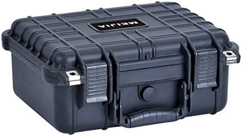 MEIJIA Portable All Weather Waterproof Protective Case,Hard Case,Camera Case with Customized Fit Foam,Fit Use of Drones,Camera,Equipments,Pistols,13.35 x11.63x5.98inches (Yellow)