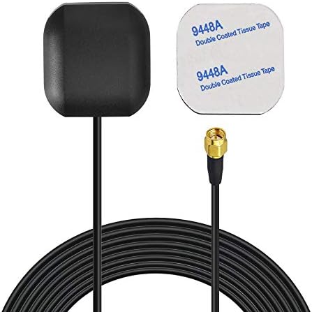 Bingfu Vehicle GPS Navigation Antenna Active GPS Antenna with Fakra C Right Angle Connector Compatible with Car Truck GPS Navigation Receiver System Factory DVD Stereo Head Unit