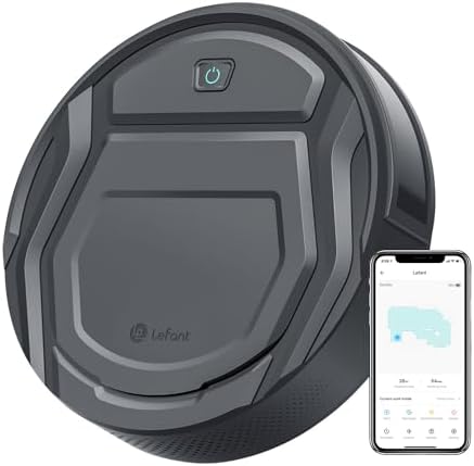 Lefant Robot Vacuum Cleaner, 6 Cleaning Modes, Wi-Fi Connected, SmartSense Technology, Multi-Surface Cleaning, Self-Charging Robotic Vacuum, Alexa, Ideal for Pet Hair and Hard Floor(M210 Pro)