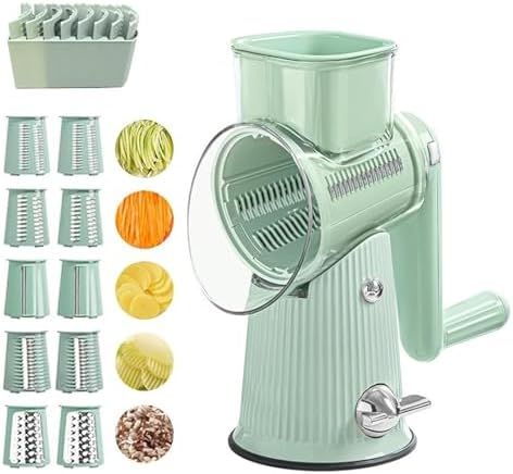 Purilite Select 5-in-1 Rotary Cheese Grater & Vegetable Slicer